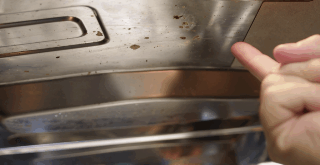 Food stuck on microwave